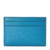 LOEWE Anagram-Embossed Card Holder lagoon blue Card Holders -LOEWE Sales loewe anagram embossed card holder 17583122 36548332 1000