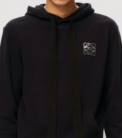 LOEWE Anagram Hoodie BLACK Hoodies -LOEWE Sales loewe anagram hoodie 16931344 33637322 1000