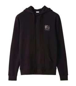 LOEWE Anagram Hoodie BLACK Hoodies