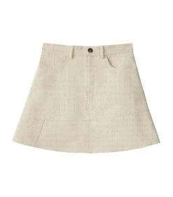 LOEWE Anagram Jacquard Mini Skirt ECRU/WHITE Mini Skirts