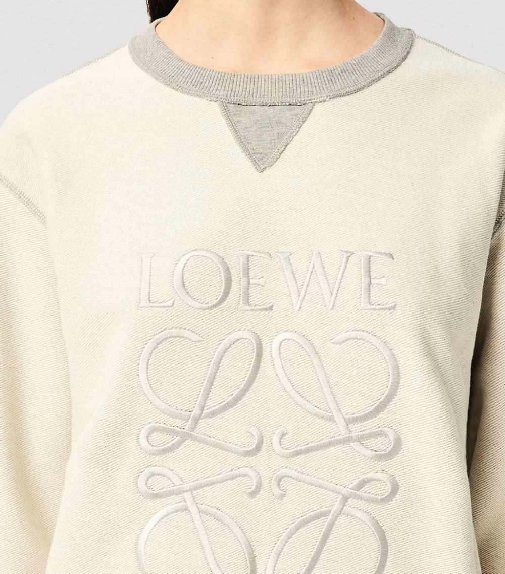 LOEWE Anagram Logo Sweatshirt GREY MELANGE Sweatshirts 7 LOEWE Anagram Logo Sweatshirt GREY MELANGE Sweatshirts - Image 5