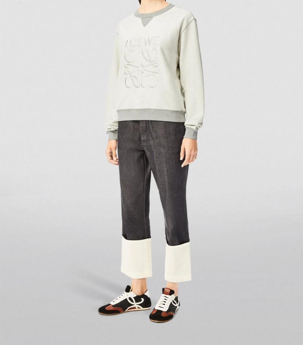 LOEWE Anagram Logo Sweatshirt GREY MELANGE Sweatshirts 4 LOEWE Anagram Logo Sweatshirt GREY MELANGE Sweatshirts - Image 2