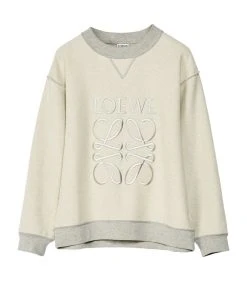 LOEWE Anagram Logo Sweatshirt GREY MELANGE Sweatshirts