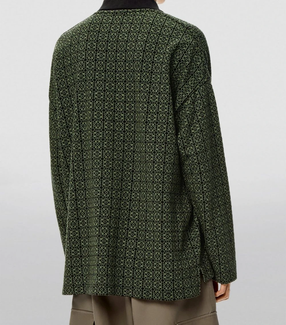 LOEWE Anagram Long-Sleeved Polo Shirt BLACK/FLUO GREEN Polo Shirts 6 LOEWE Anagram Long-Sleeved Polo Shirt BLACK/FLUO GREEN Polo Shirts - Image 4