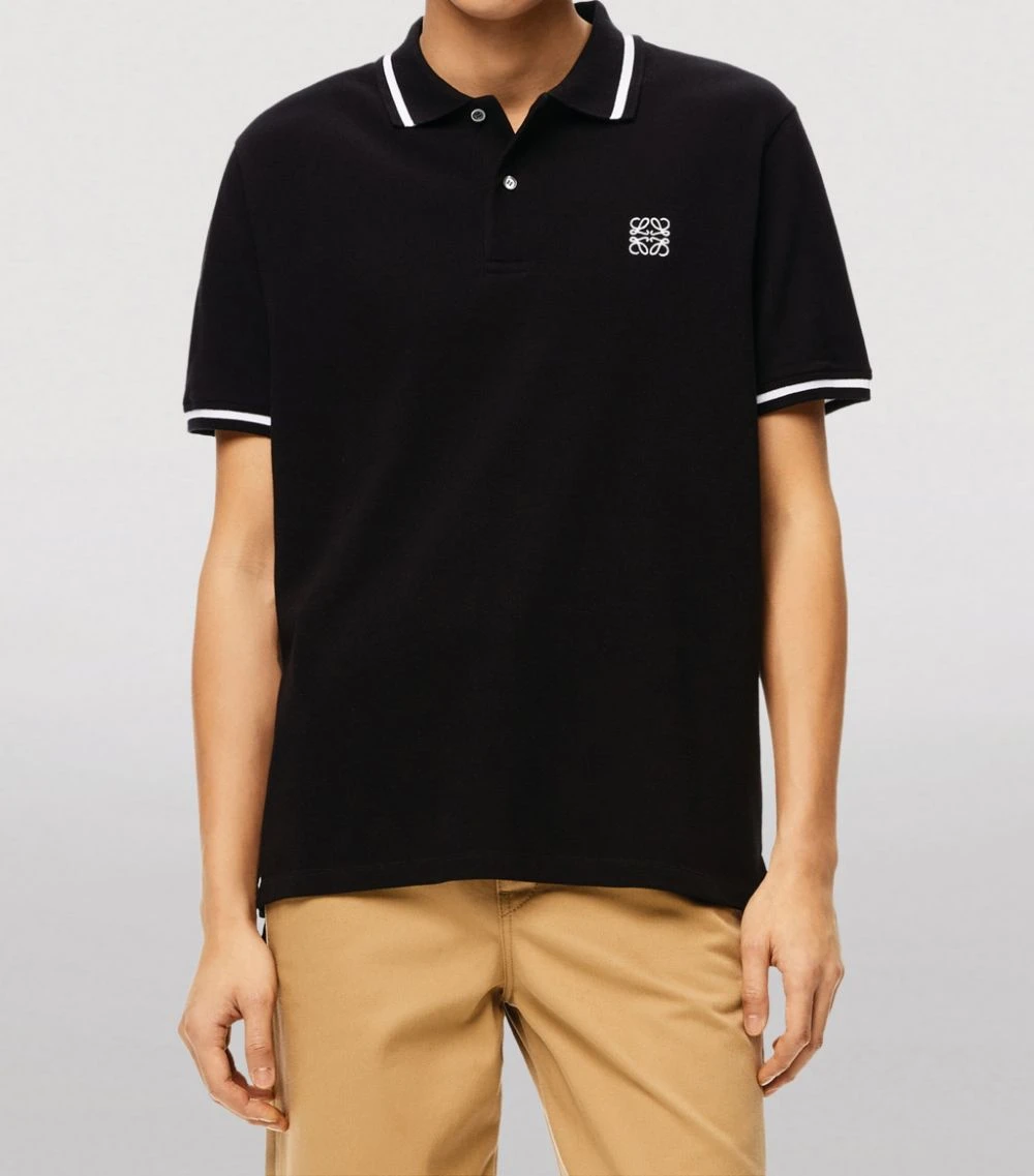 LOEWE Anagram Polo Shirt BLACK Polo Shirts 5 LOEWE Anagram Polo Shirt BLACK Polo Shirts - Image 3
