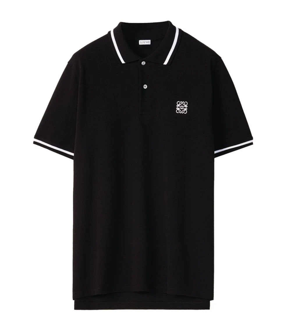 LOEWE Anagram Polo Shirt BLACK Polo Shirts 3 LOEWE Anagram Polo Shirt BLACK Polo Shirts