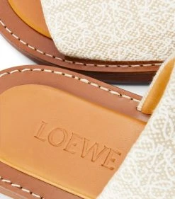LOEWE Anagram Sandals NATURAL/WHITE Flat Sandals -LOEWE Sales loewe anagram sandals 17582114 37439298 1000