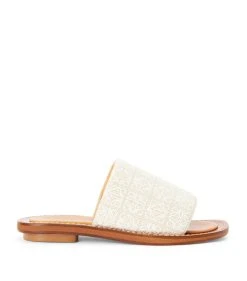 LOEWE Anagram Sandals NATURAL/WHITE Flat Sandals