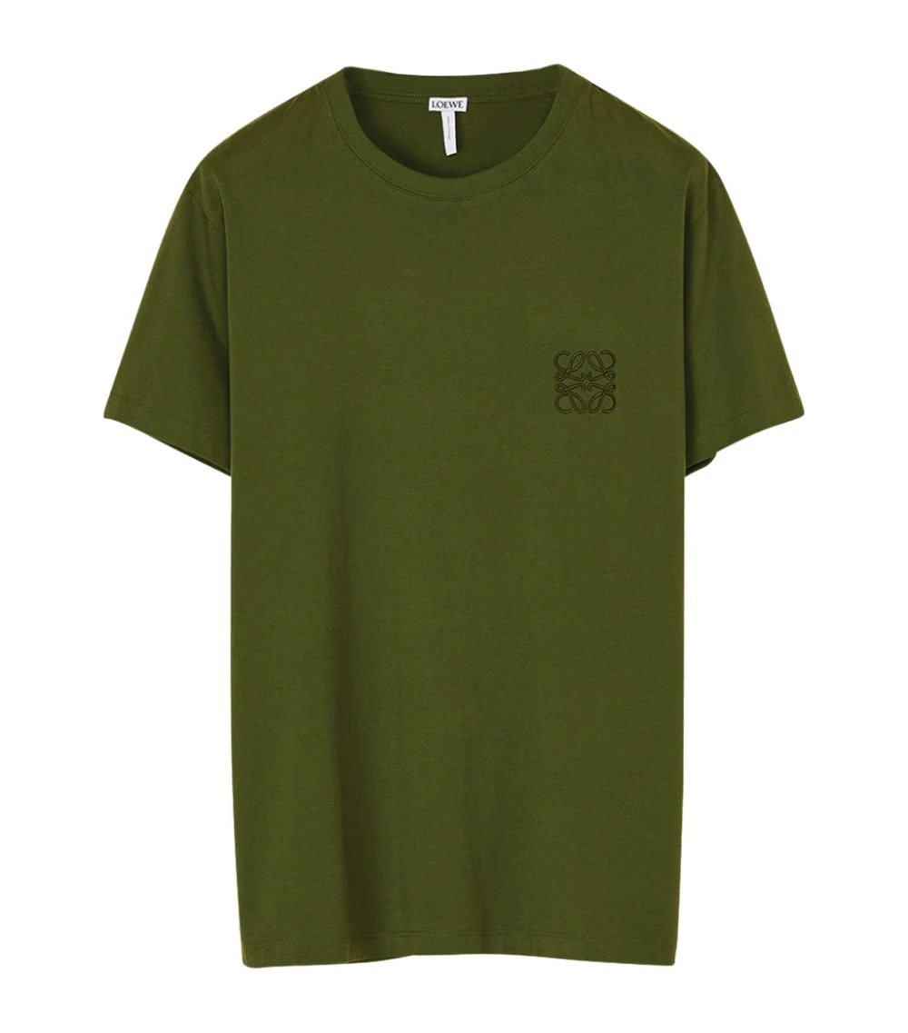 LOEWE Anagram T-Shirt KHAKI GREEN Logo T-Shirts 3 LOEWE Anagram T-Shirt KHAKI GREEN Logo T-Shirts