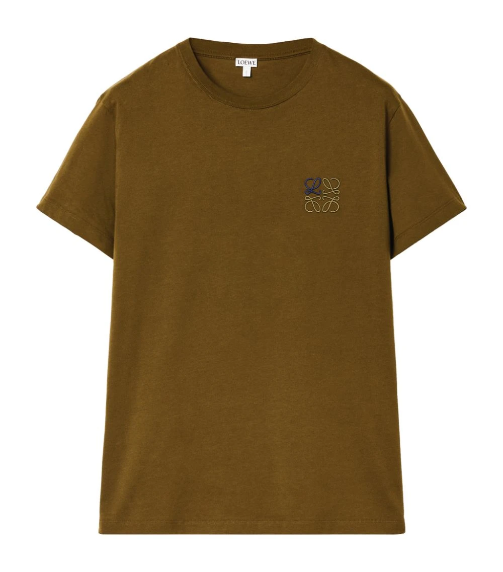 LOEWE Anagram T-Shirt KHAKI GREEN Logo T-Shirts 3 LOEWE Anagram T-Shirt KHAKI GREEN Logo T-Shirts