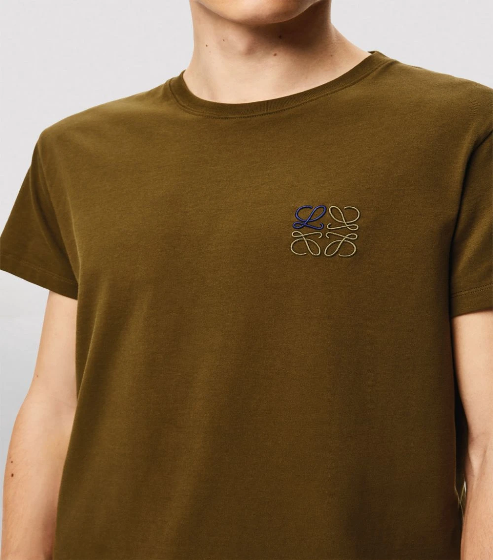 LOEWE Anagram T-Shirt KHAKI GREEN Logo T-Shirts 5 LOEWE Anagram T-Shirt KHAKI GREEN Logo T-Shirts - Image 3
