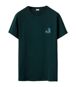 LOEWE Anagram T-Shirt FOREST GREEN Printed T-Shirts