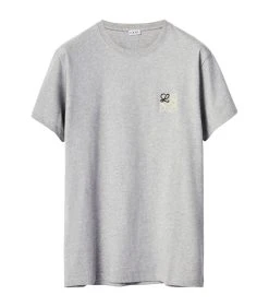 LOEWE Anagram T-Shirt GREY MELANGE Printed T-Shirts