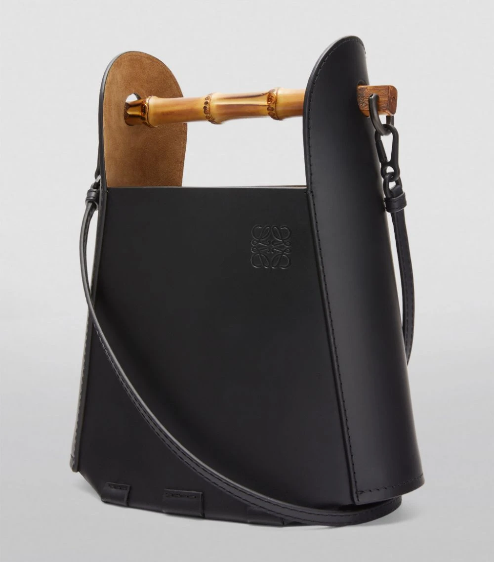 LOEWE Bamboo-Handle Leather Bucket Bag BLACK Bucket Bags 5 LOEWE Bamboo-Handle Leather Bucket Bag BLACK Bucket Bags - Image 3
