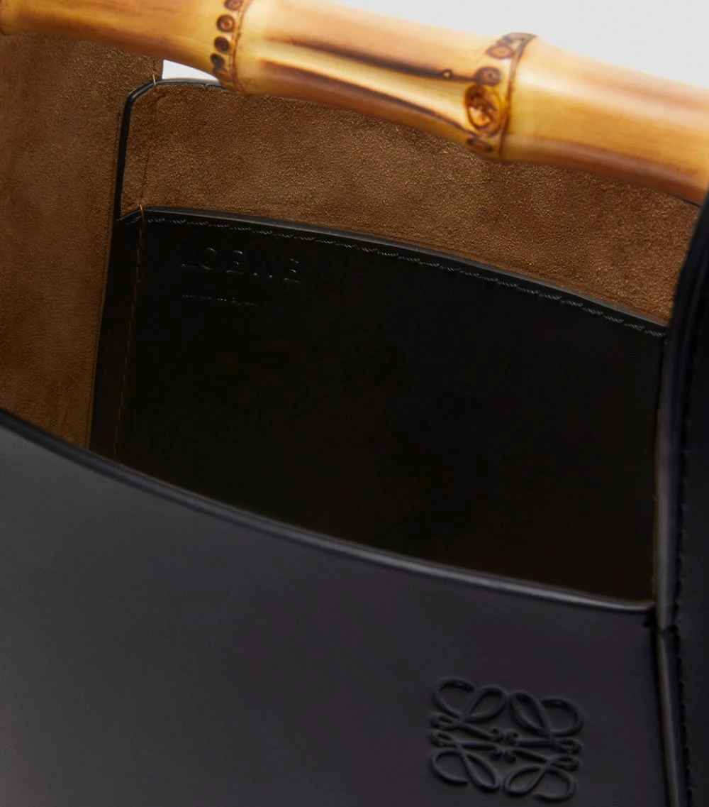 LOEWE Bamboo-Handle Leather Bucket Bag BLACK Bucket Bags 6 LOEWE Bamboo-Handle Leather Bucket Bag BLACK Bucket Bags - Image 4
