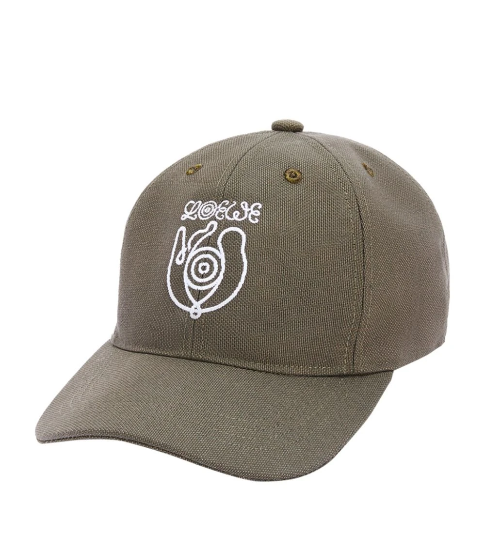 LOEWE Baseball Cap KHAKI GREEN Caps 3 LOEWE Baseball Cap KHAKI GREEN Caps