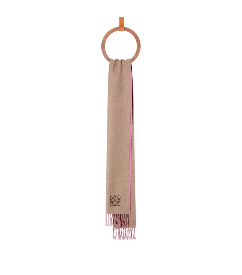 LOEWE Bicolour Anagram Scarf PINK/CAMEL Scarves 3 LOEWE Bicolour Anagram Scarf PINK/CAMEL Scarves