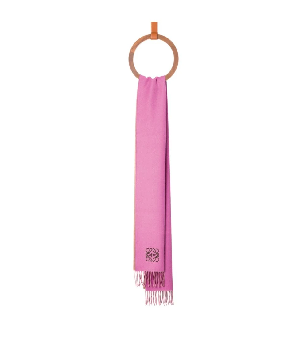 LOEWE Bicolour Anagram Scarf PINK/CAMEL Scarves 4 LOEWE Bicolour Anagram Scarf PINK/CAMEL Scarves - Image 2