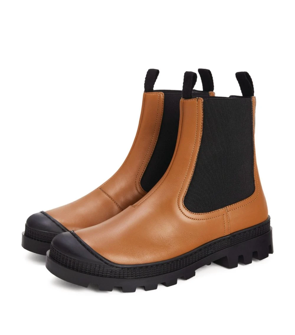 LOEWE Calfskin Chelsea Boots TAN Ankle Boots 4 LOEWE Calfskin Chelsea Boots TAN Ankle Boots - Image 2