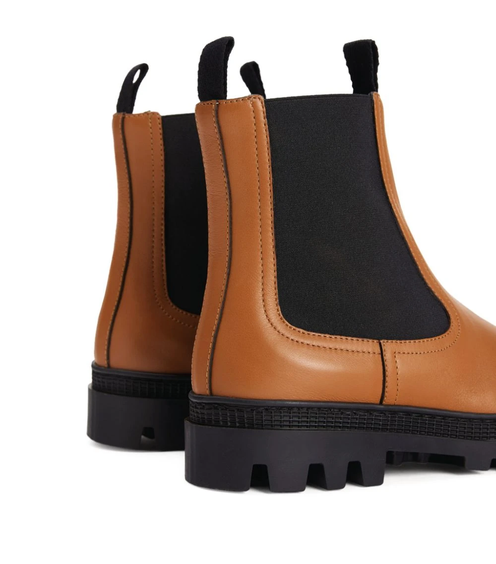 LOEWE Calfskin Chelsea Boots TAN Ankle Boots 6 LOEWE Calfskin Chelsea Boots TAN Ankle Boots - Image 4