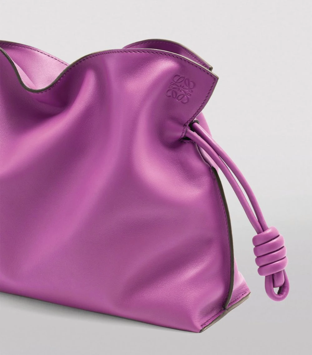 LOEWE Calfskin Flamenco Clutch Bag BRIGHT PURPLE Clutch Bags 6 LOEWE Calfskin Flamenco Clutch Bag BRIGHT PURPLE Clutch Bags - Image 4