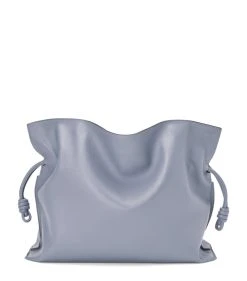 LOEWE Calfskin Flamenco Tote Bag ATLANTIC BLUE Tote Bags