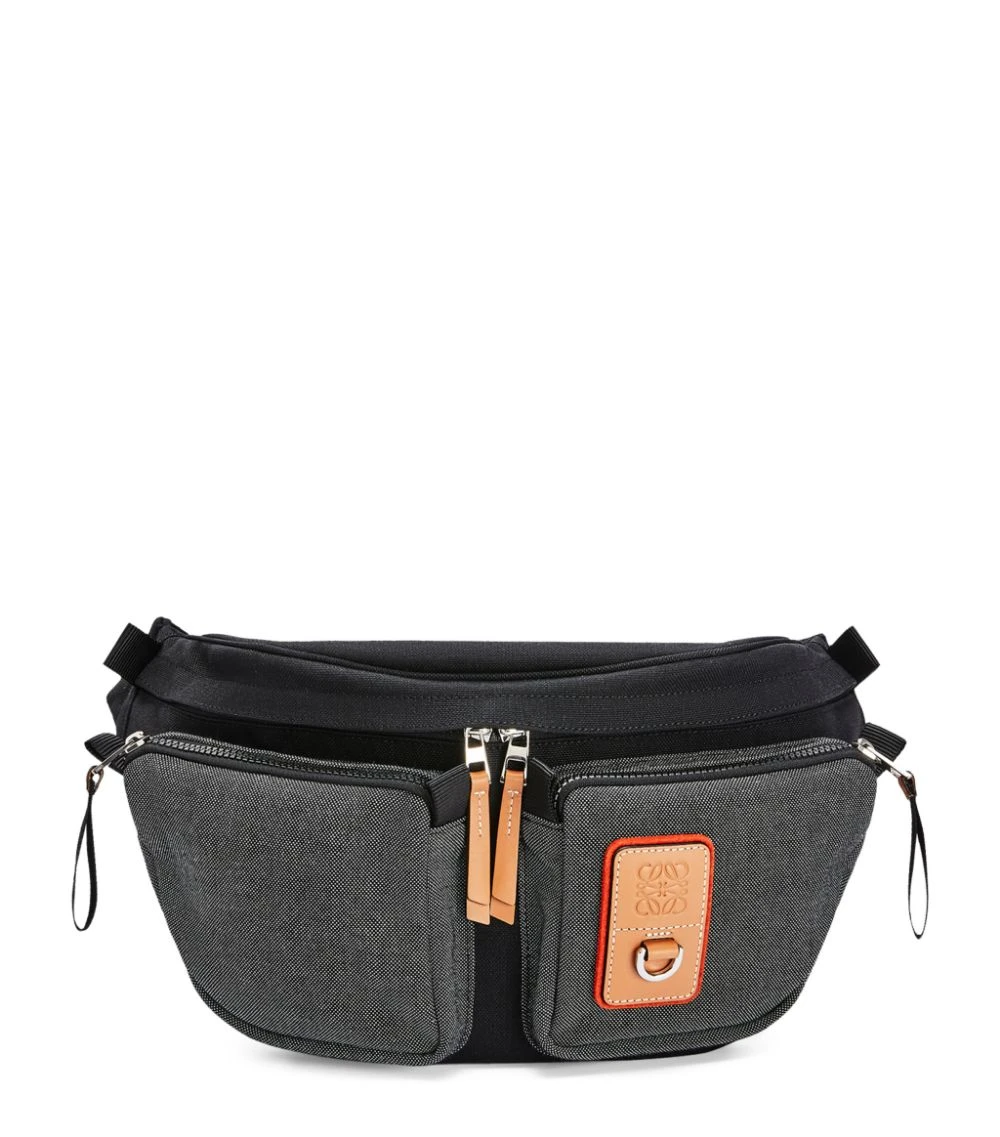 LOEWE Canvas Belt Bag BLACK Pouches 3 LOEWE Canvas Belt Bag BLACK Pouches
