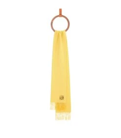 LOEWE Cashmere Anagram Scarf YELLOW Scarves