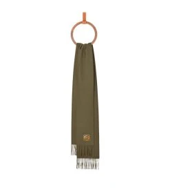 LOEWE Cashmere Anagram Scarf DARK GREEN Scarves
