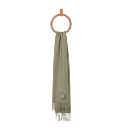 LOEWE Cashmere Anagram Scarf SALAMANDER GREEN Scarves