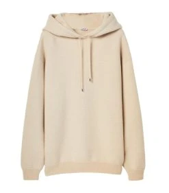LOEWE Sales 38 LOEWE Cashmere Hoodie ECRU Hoodies