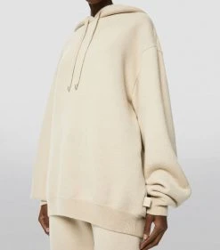 LOEWE Cashmere Hoodie ECRU Hoodies -LOEWE Sales loewe cashmere hoodie 16422367 31543743 1000