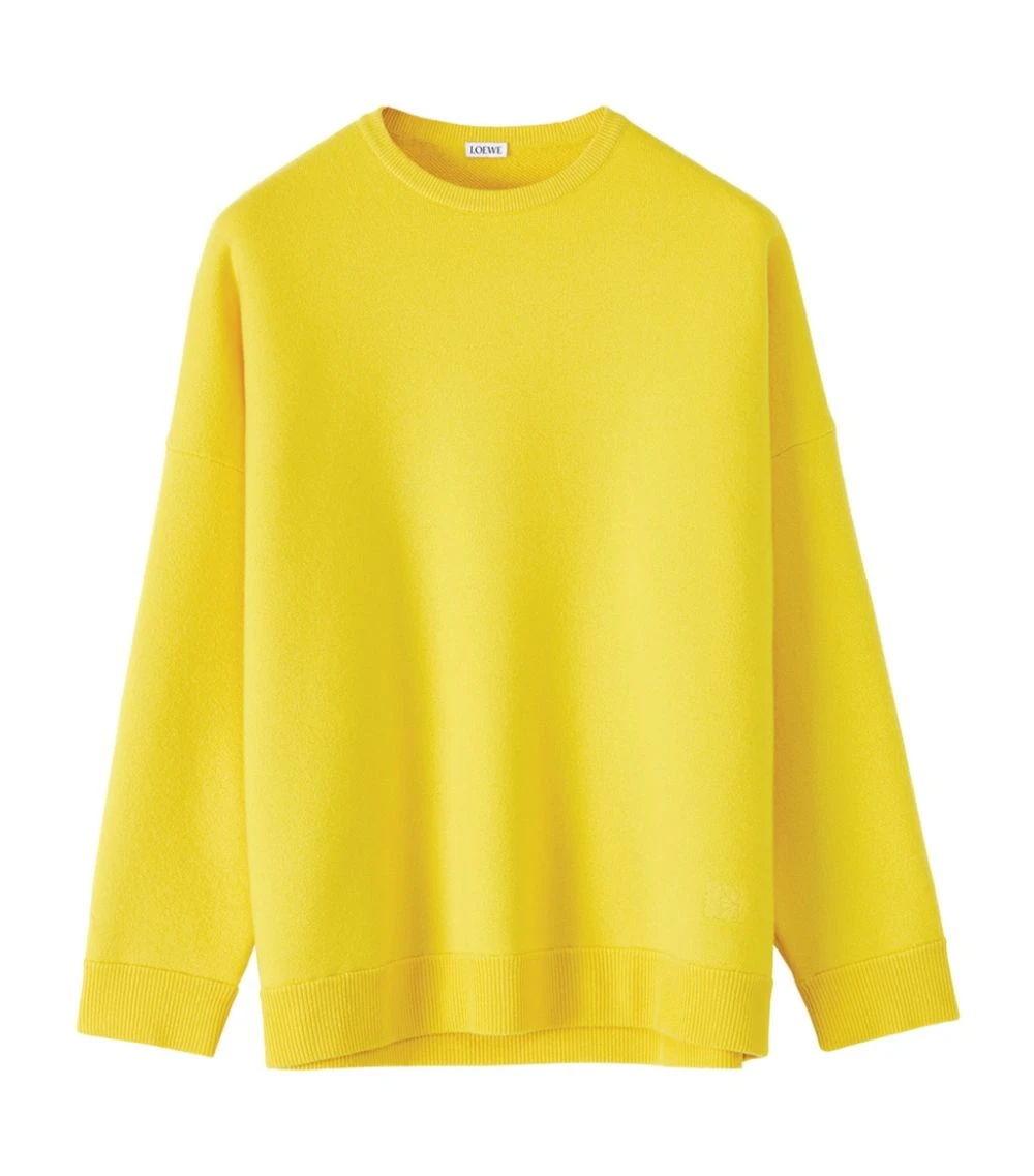 LOEWE Cashmere Oversized Sweater YELLOW Sweaters 3 LOEWE Cashmere Oversized Sweater YELLOW Sweaters