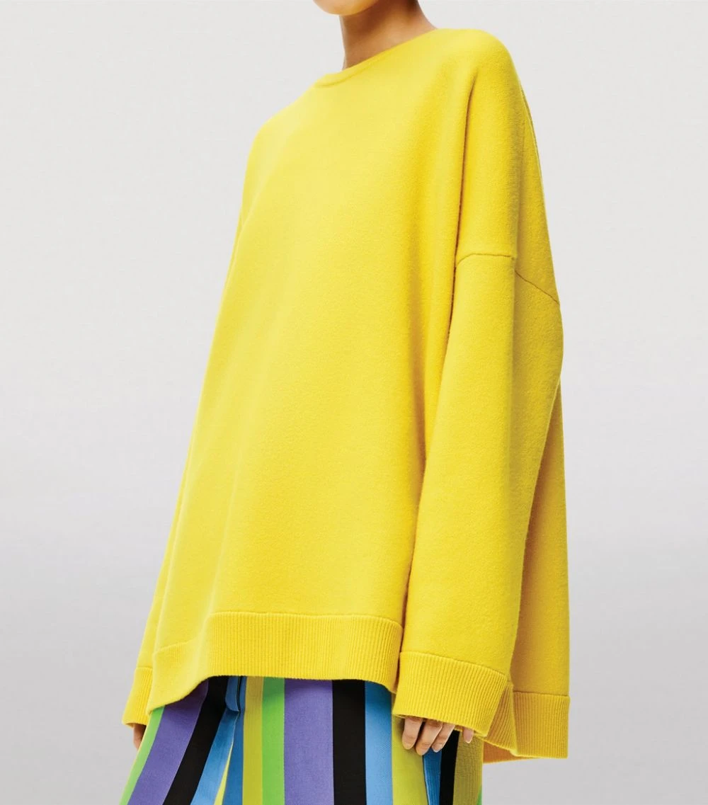 LOEWE Cashmere Oversized Sweater YELLOW Sweaters 5 LOEWE Cashmere Oversized Sweater YELLOW Sweaters - Image 3