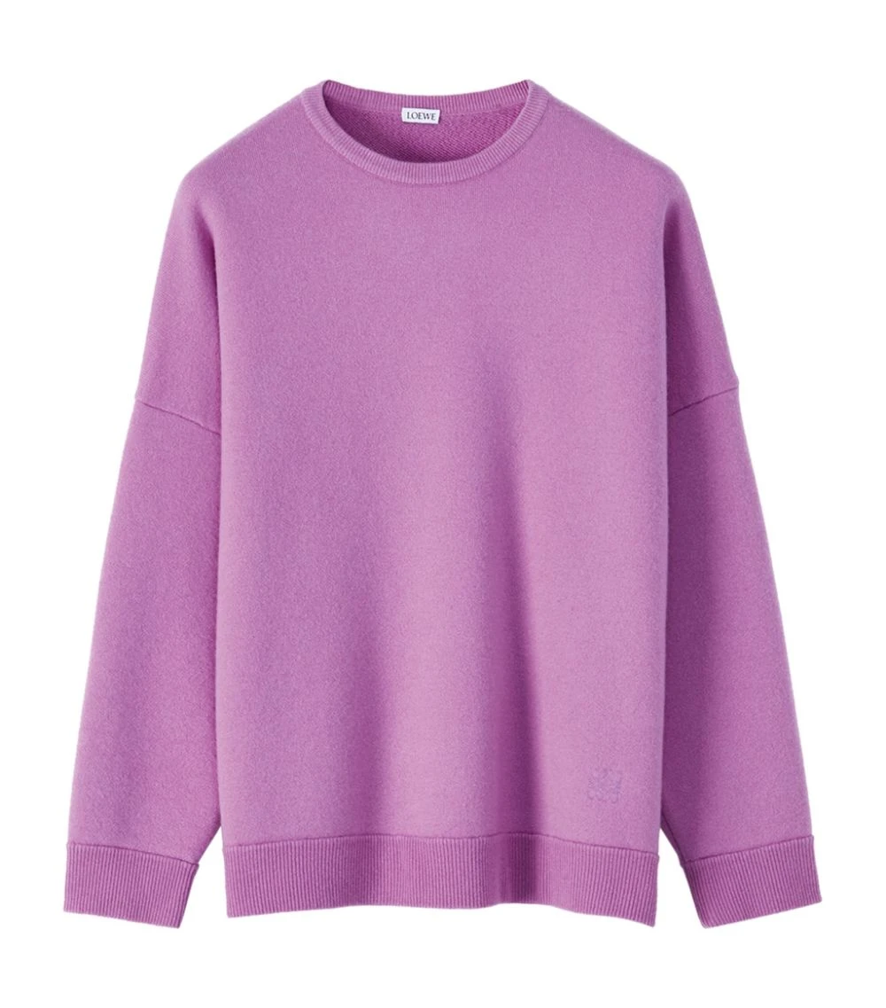 LOEWE Cashmere Oversized Sweater LILAC Sweaters 3 LOEWE Cashmere Oversized Sweater LILAC Sweaters