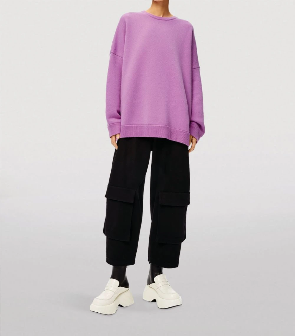 LOEWE Cashmere Oversized Sweater LILAC Sweaters 4 LOEWE Cashmere Oversized Sweater LILAC Sweaters - Image 2