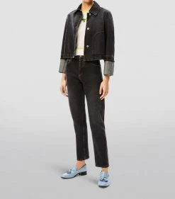 LOEWE Sales -LOEWE Sales loewe contrast cuffs denim jacket 16114269 30213994 1000