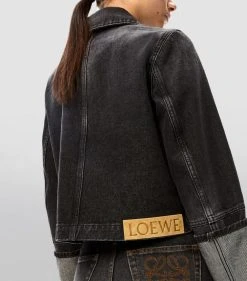 LOEWE Contrast-Cuffs Denim Jacket BLACK Denim Jackets 11 LOEWE Contrast-Cuffs Denim Jacket BLACK Denim Jackets -LOEWE Sales loewe contrast cuffs denim jacket 16114269 30214020 1000