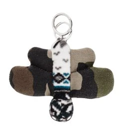 LOEWE Dragonfly Keyring KHAKI GREEN/PINK Jewellery