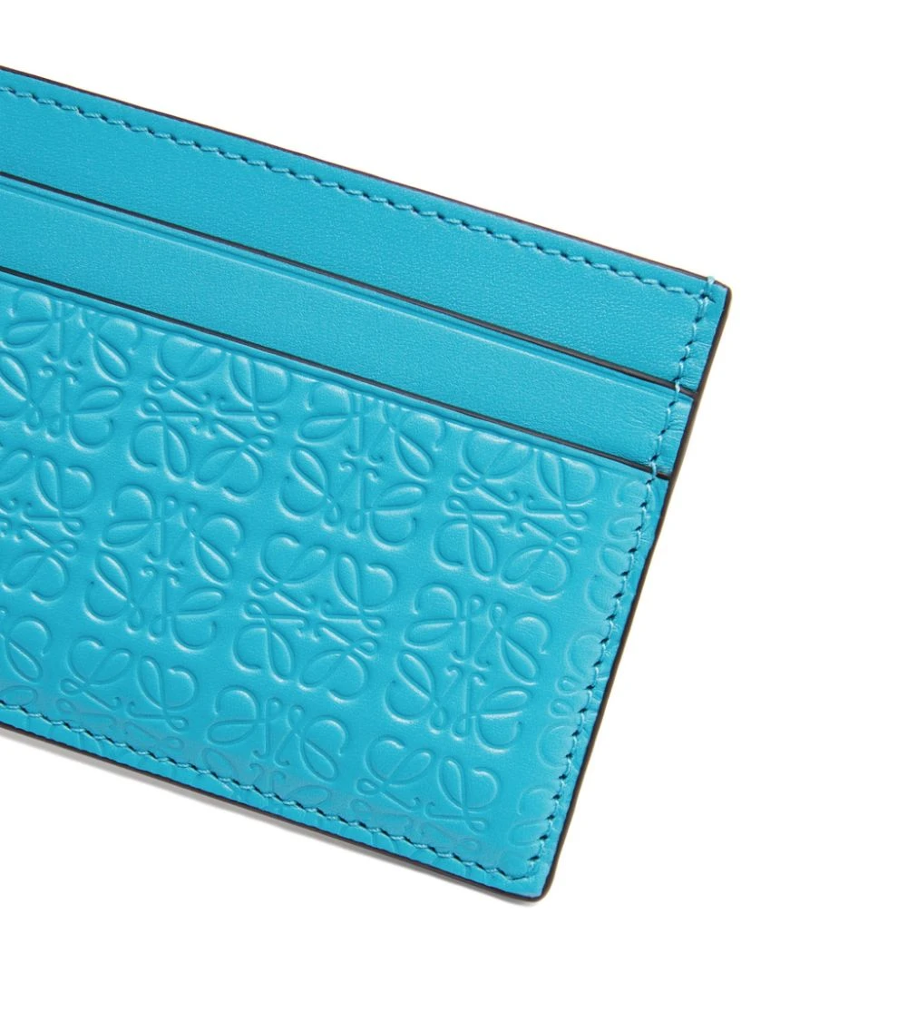 LOEWE Embossed Anagram Pattern Card Holder CYAN Card Holders 6 LOEWE Embossed Anagram Pattern Card Holder CYAN Card Holders - Image 4