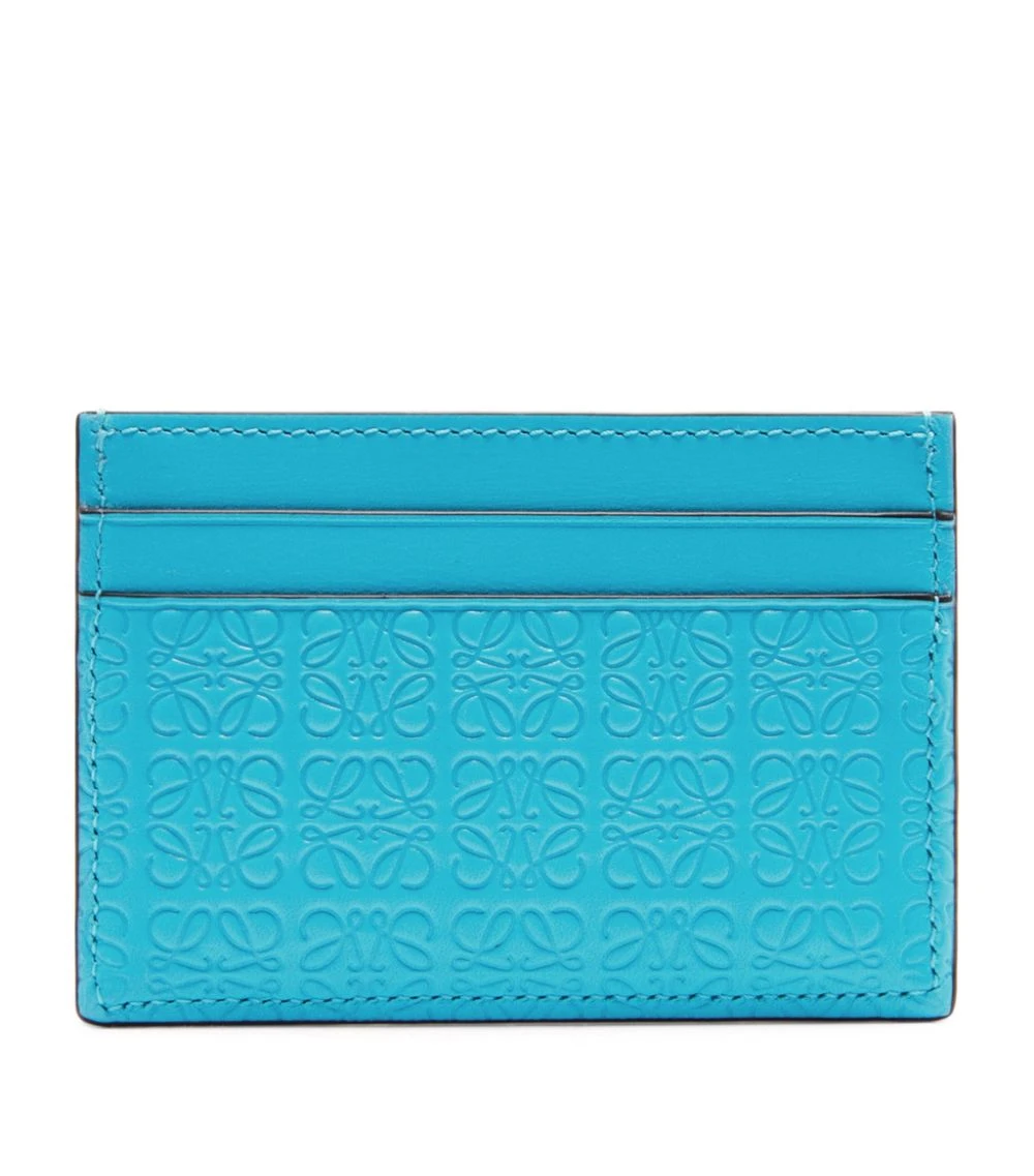 LOEWE Embossed Anagram Pattern Card Holder CYAN Card Holders 4 LOEWE Embossed Anagram Pattern Card Holder CYAN Card Holders - Image 2