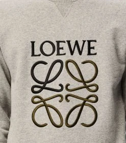 LOEWE Embroidered Anagram Sweatshirt GREY MELANGE Sweatshirts 7 LOEWE Embroidered Anagram Sweatshirt GREY MELANGE Sweatshirts -LOEWE Sales loewe embroidered anagram sweatshirt 15632380 28093188 1000