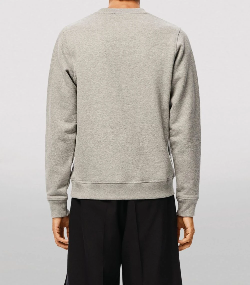 LOEWE Embroidered Anagram Sweatshirt GREY MELANGE Sweatshirts 4 LOEWE Embroidered Anagram Sweatshirt GREY MELANGE Sweatshirts - Image 2