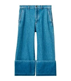 LOEWE Fisherman Wide Jeans BLUE Straight Jeans