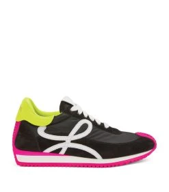 LOEWE Flow Runner Sneakers BLACK/NEON PINK Low-Top Sneakers