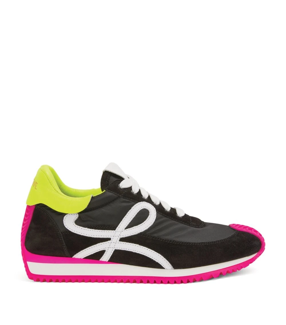 LOEWE Flow Runner Sneakers BLACK/NEON PINK Low-Top Sneakers 3 LOEWE Flow Runner Sneakers BLACK/NEON PINK Low-Top Sneakers