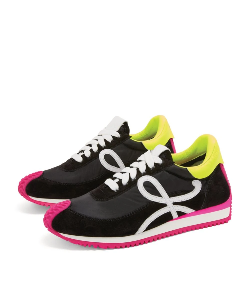 LOEWE Flow Runner Sneakers BLACK/NEON PINK Low-Top Sneakers 4 LOEWE Flow Runner Sneakers BLACK/NEON PINK Low-Top Sneakers - Image 2