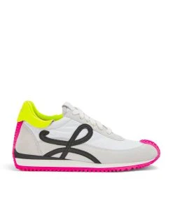 LOEWE Flow Runner Sneakers SOFTWHITE/NEONYELLOW Low-Top Sneakers