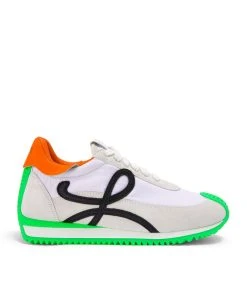 LOEWE Flow Runner Sneakers SOFT WHITE/NEONGREEN Low-Top Sneakers