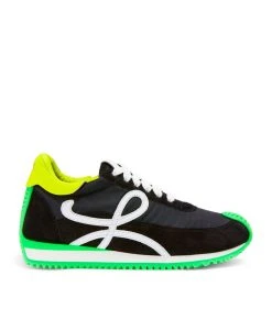 LOEWE Flow Runner Sneakers BLACK/NEON GREEN Low-Top Sneakers